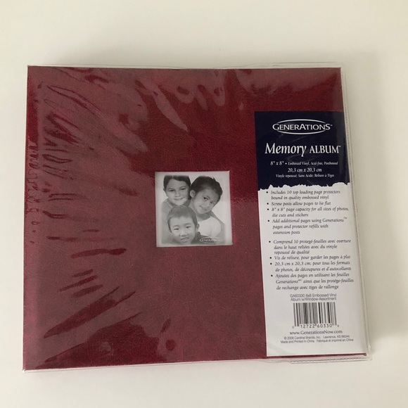 Red scrapbook with papers - Picture 2 of 4